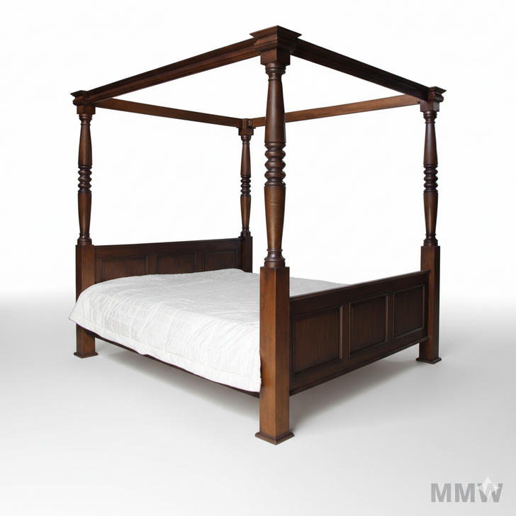 Mahogany Tudor Canopy Bed