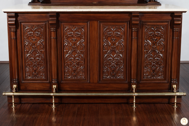 7ft Mahogany Victorian Pub Bar