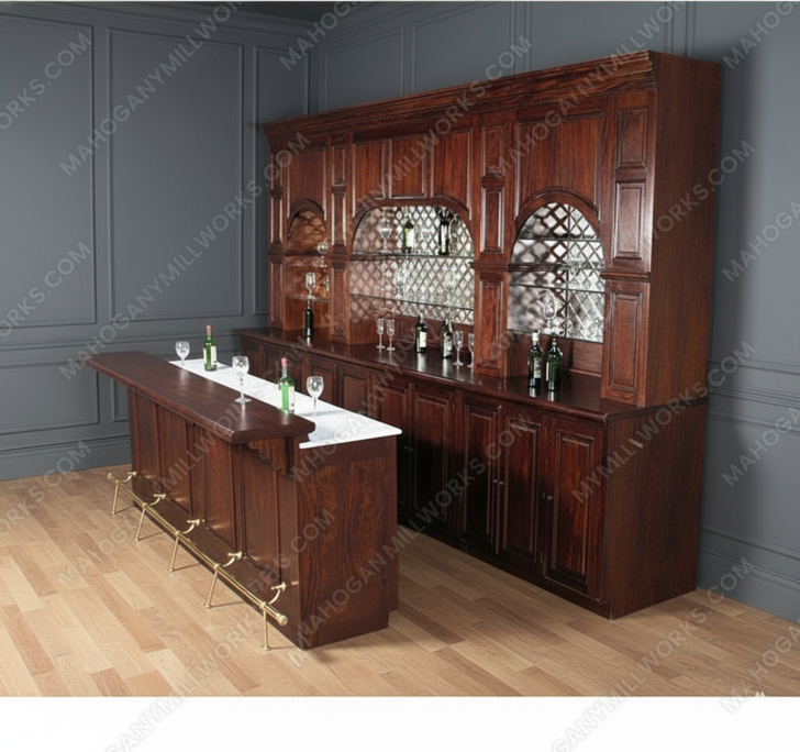 14ft Florence Pub Bar Set w/ Marble