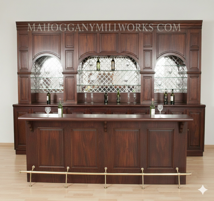 14ft Florence Pub Bar Set w/ Marble