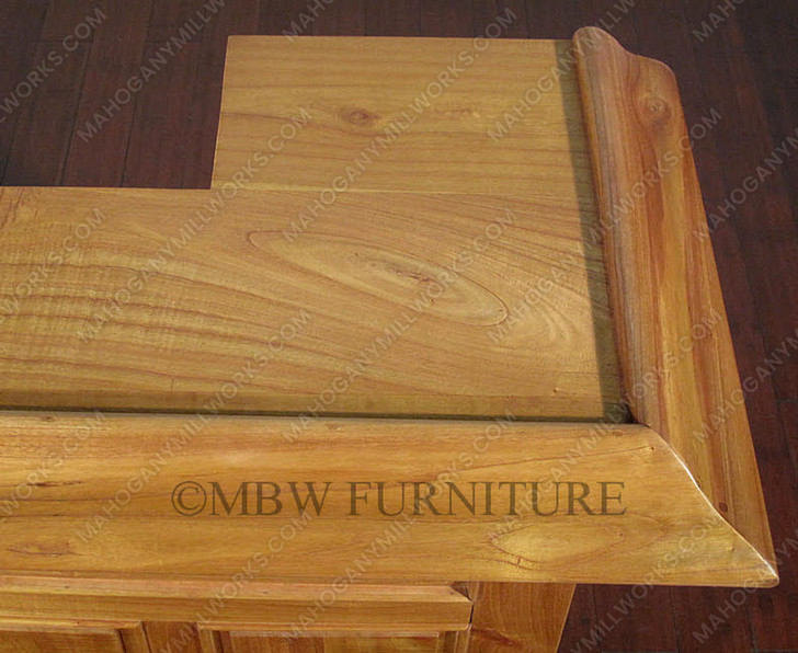 6ft Light Oak Finish Home Bar Front
