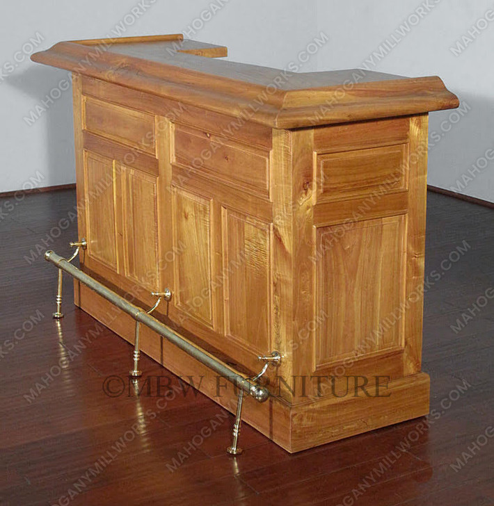 71" Light Oak Finish Home Pub Bar Front