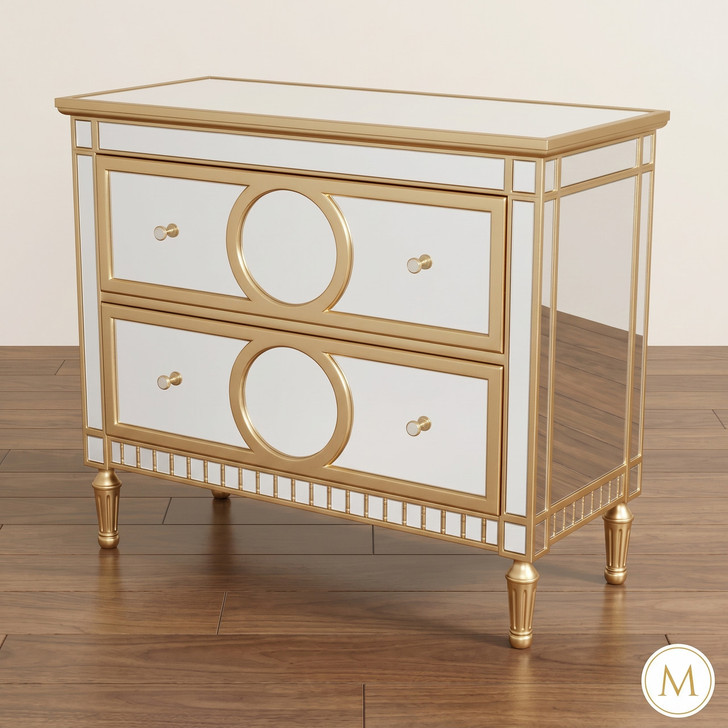 Mirrored 2 Drawer Chest