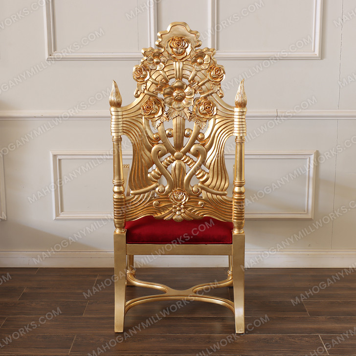 Large Gold Leaf Rococo Occasional Accent Chair