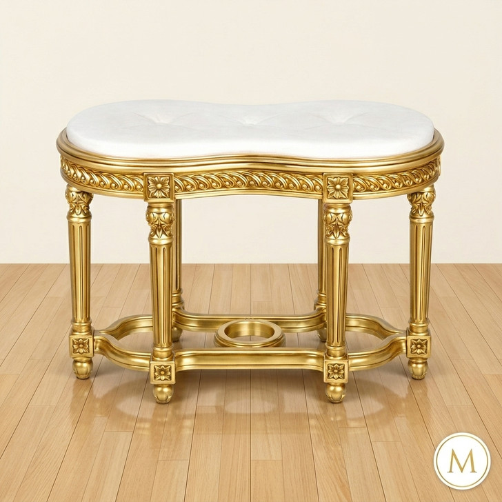 Gold Leaf Marble Top Occasional Table