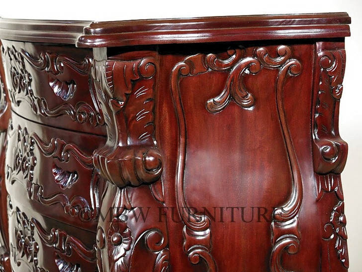 Cherry French Rococo 6-Drawer Chest of Drawers