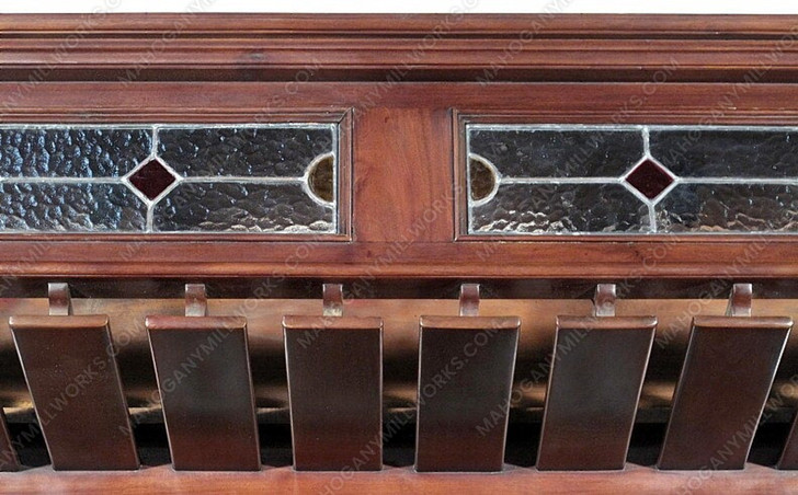 8ft Mahogany Victorian Marble Top Home Bar
