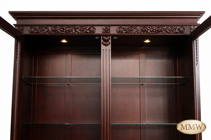 Dark Mahogany 2 Door Cabinet