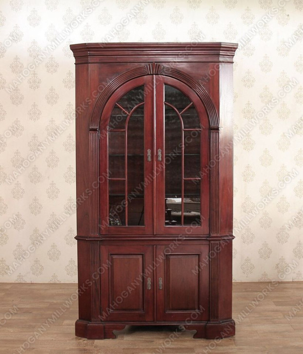 Large Cherry Corner Cabinet