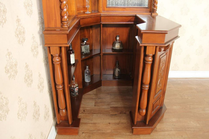 Mahogany Stained Glass Home Corner Pub Bar