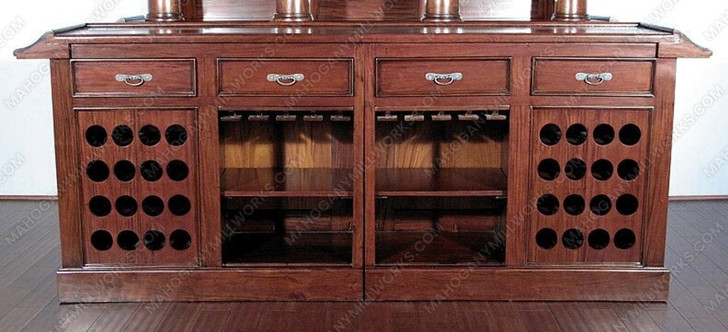 9ft Solid Mahogany English Home Pub Bar Set