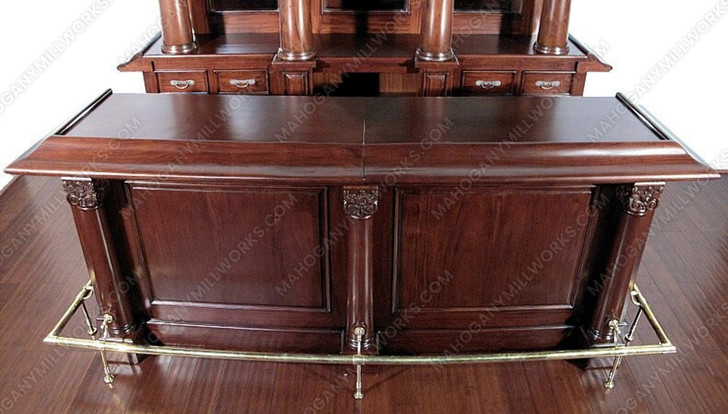 9ft Solid Mahogany English Home Pub Bar Set