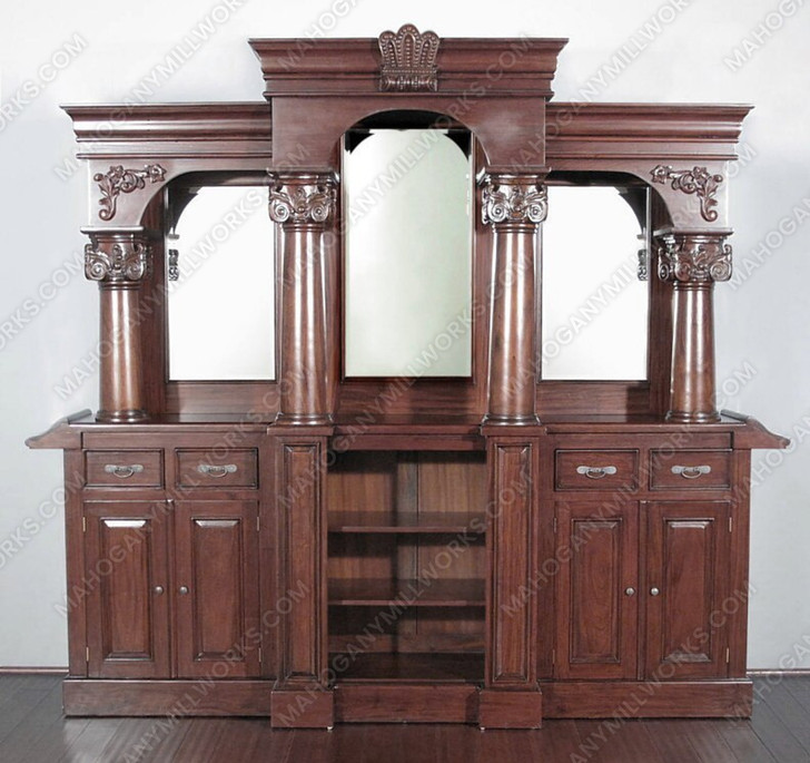 9ft Solid Mahogany English Home Pub Bar Set
