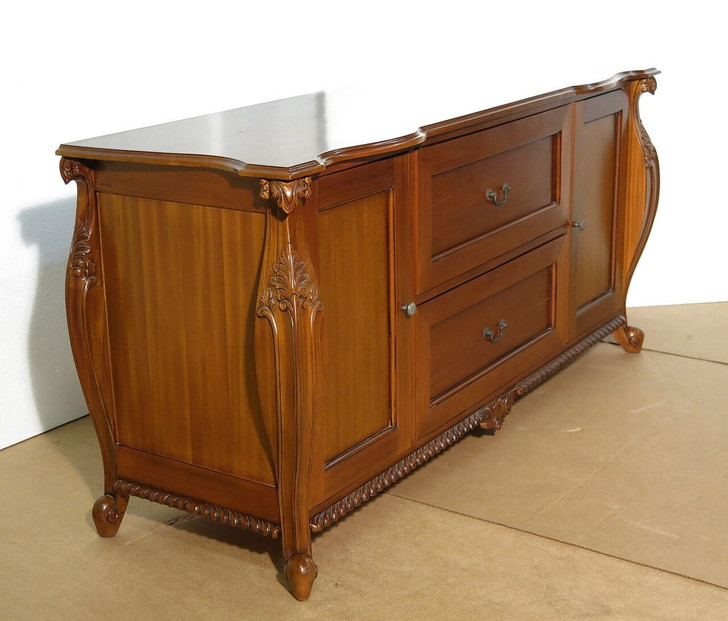 Large Chippendale Credenza w/ Filing Cabinets