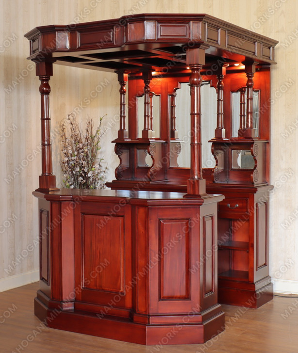 5ft Cherry Traditional Home Canopy Pub Bar