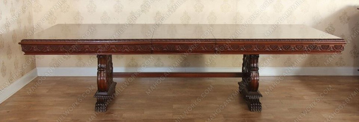 10ft Gothic Double Pedestal Dining Table