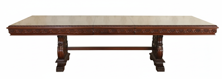 10ft Gothic Double Pedestal Dining Table