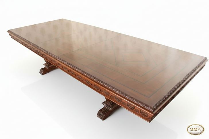 10ft Gothic Double Pedestal Dining Table