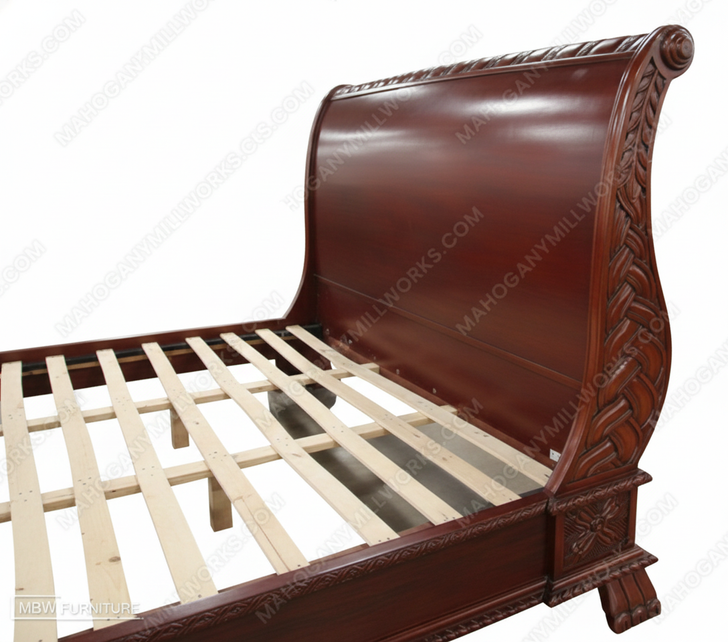 Cherry French Empire Sleigh Bed (E. King)