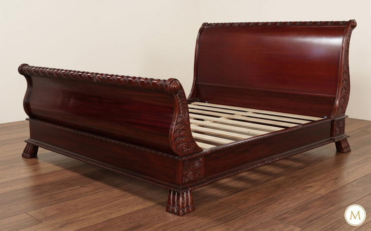 Cherry French Empire Sleigh Bed (E. King)