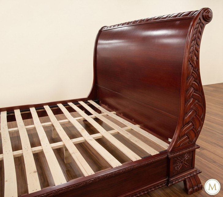 Cherry French Empire Sleigh Bed (E. King)
