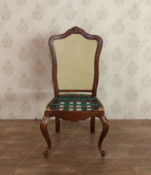 Pair 2 Mahogany Lt Walnut Dining Chairs