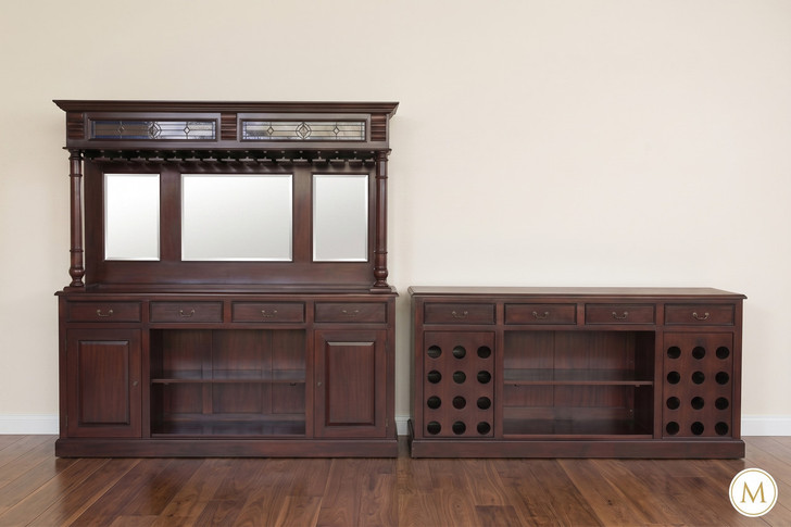7ft Victorian Mahogany Home Pub Bar