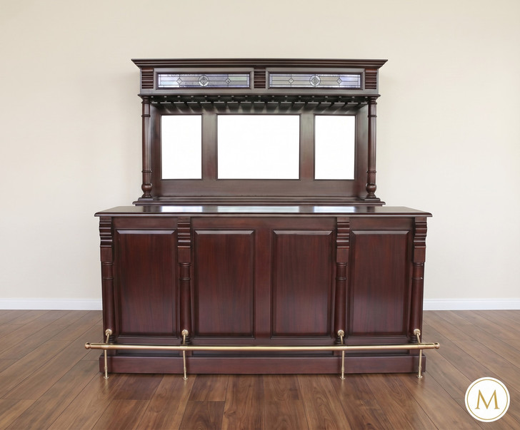 7ft Victorian Mahogany Home Pub Bar
