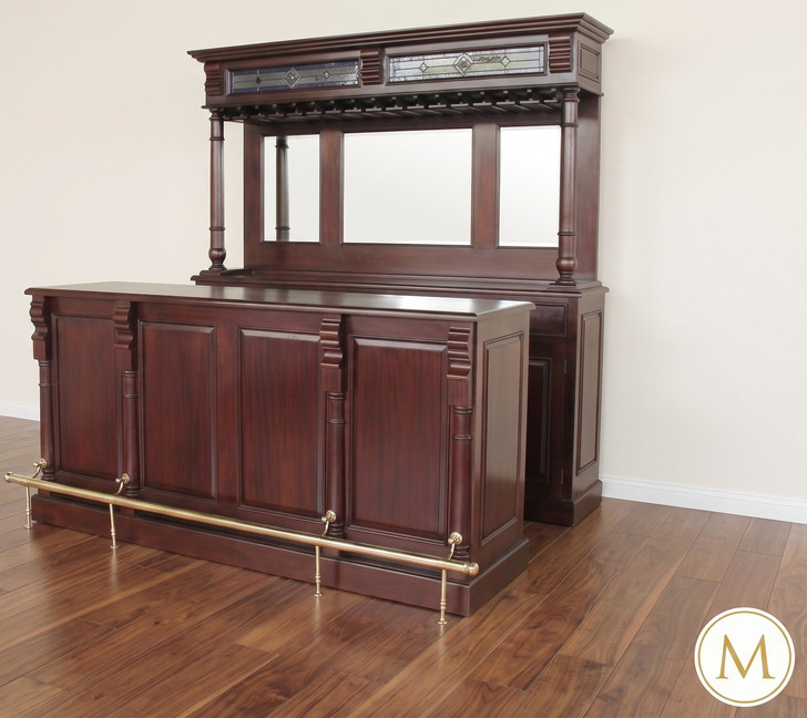 7ft Victorian Mahogany Home Pub Bar