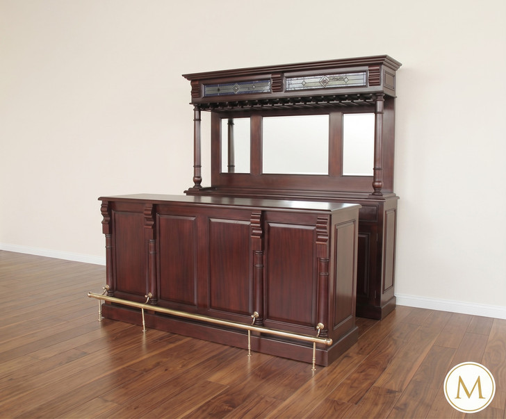 7ft Victorian Mahogany Home Pub Bar
