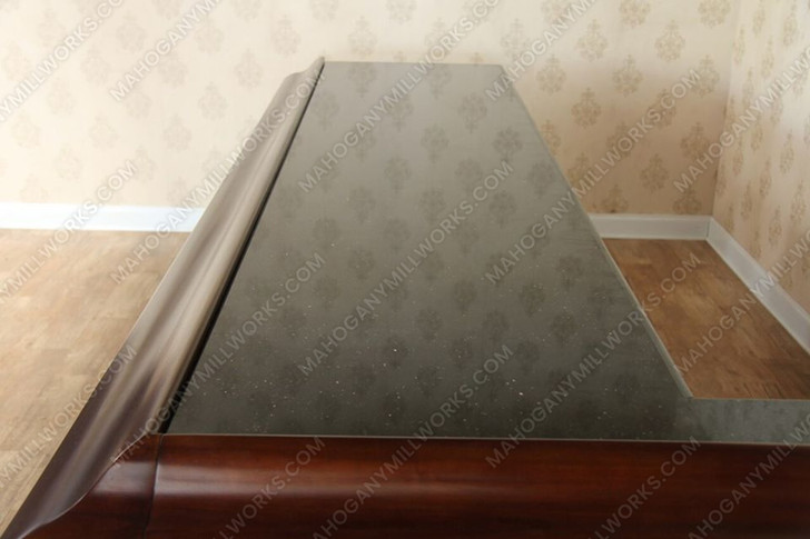 Walnut L Shape Corner Pub Bar w/ Marble