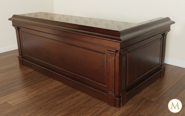 9.5ft Mahogany L-Shape Corner Bar w/ Marble top