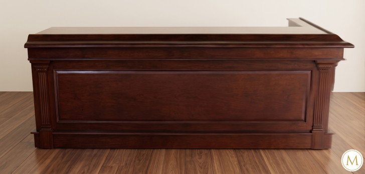 9.5ft Mahogany L-Shape Corner Bar w/ Marble top