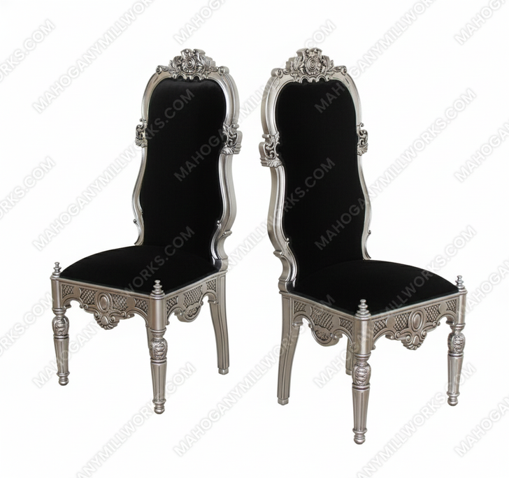 Pair 2 Mahogany Noblesse Dining Chairs