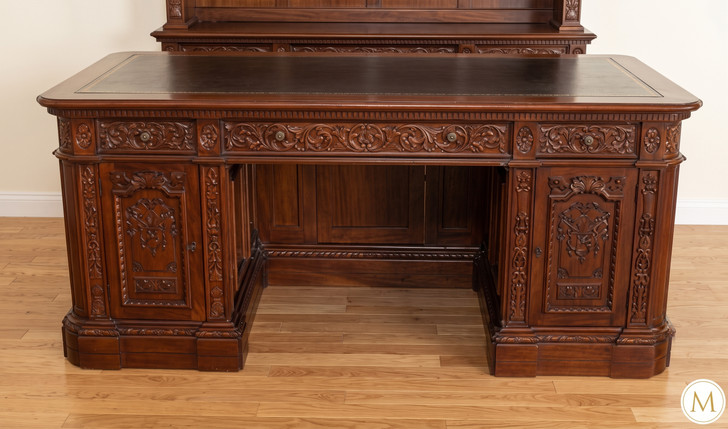 6ft Mahogany Presidential Resolute Desk (34H x 74W x 32D inches)