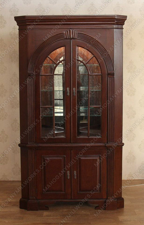 Large Walnut Corner Cabinet