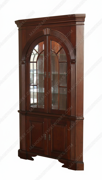 Large Walnut Corner Cabinet