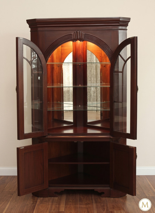 Large Walnut Corner Cabinet