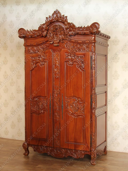Custom Mahogany French Wedding Bedroom Cabinet
