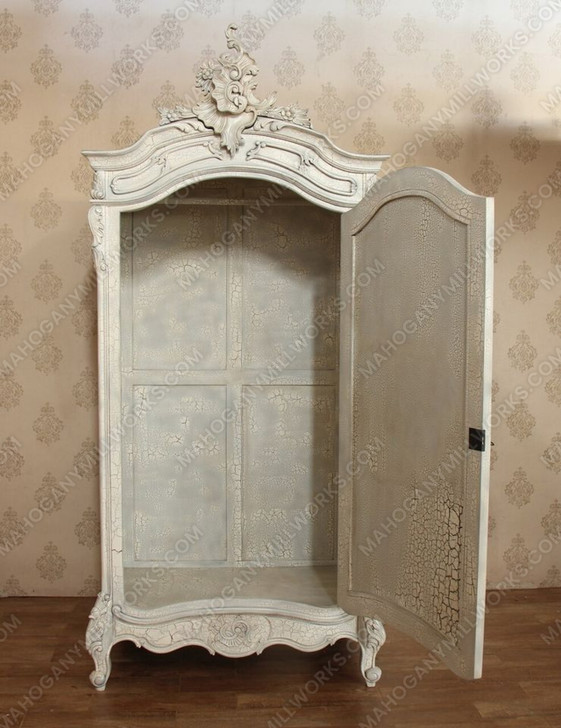 Custom Mahogany French Bedroom Cabinet with Mirror