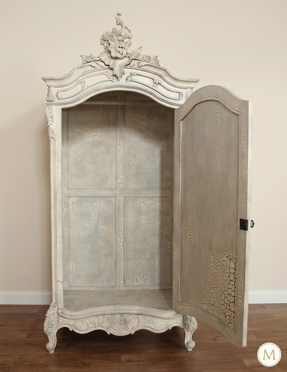 Custom Mahogany French Bedroom Cabinet with Mirror