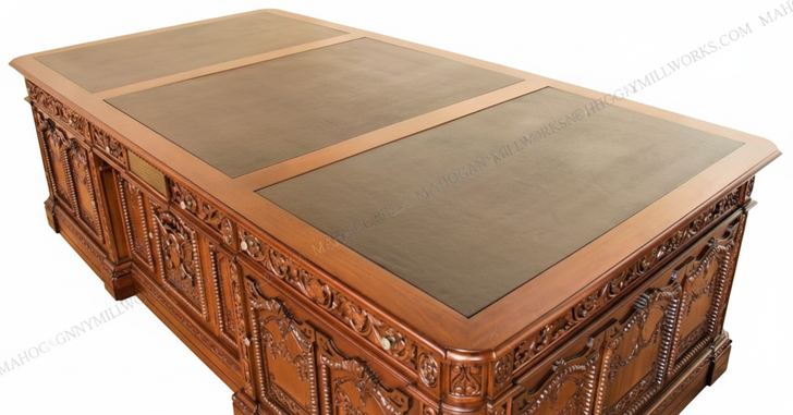 9ft Custom Presidential Resolute Desk w/ leather top