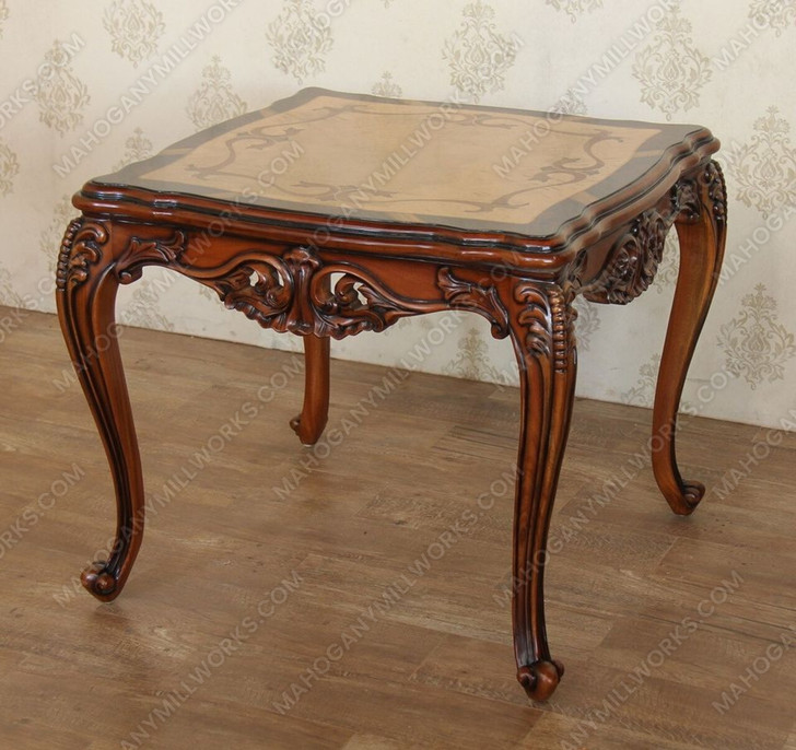 Mahogany Pecan Antique Glaze End Table - MBWJT65002PAGLZNC-CUSTOM