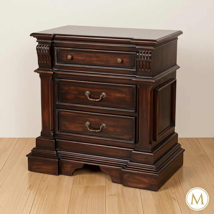 Java Cafe 3 Drawer Nightstand