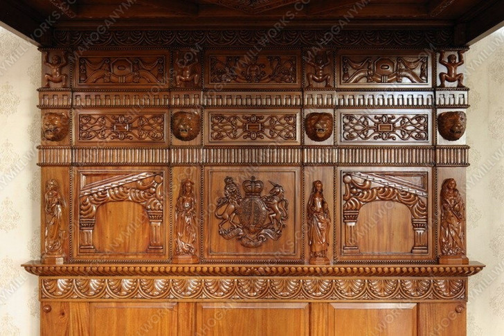 Renaissance Revival Hand-Carved Canopy Bed