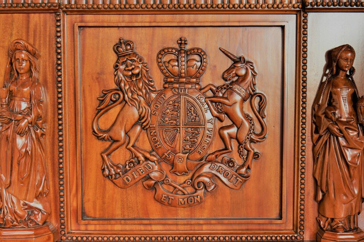 Renaissance Revival Hand-Carved Canopy Bed