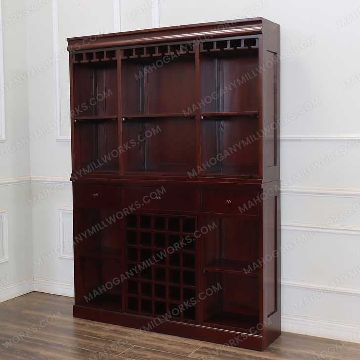 6ft Mahogany Home Entertainment Pub Bar