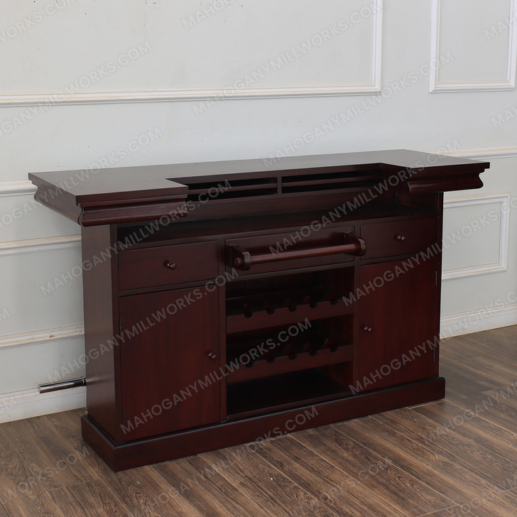 6ft Mahogany Home Entertainment Pub Bar