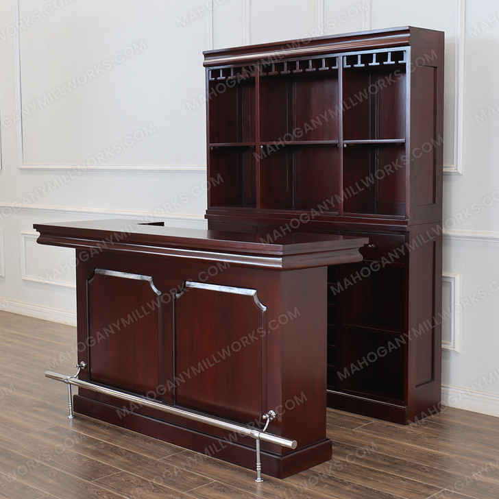 6ft Mahogany Home Entertainment Pub Bar