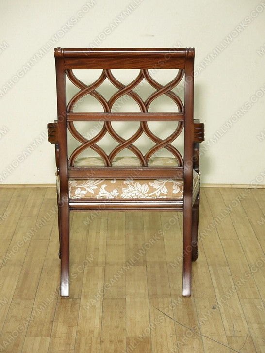 Mahogany Pierced Back Dining Chairs Set (10)
